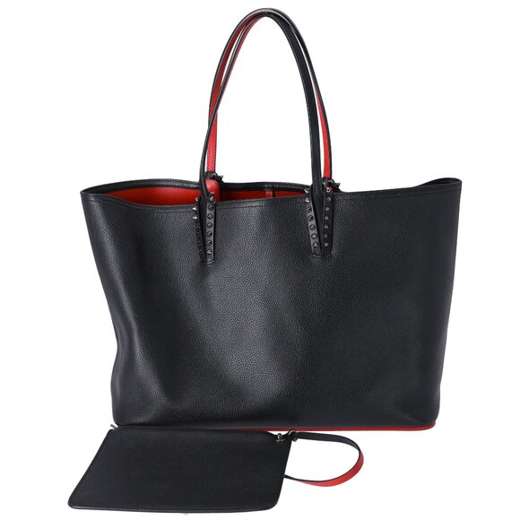 Christian Louboutin Cabata Large EW Tote Bag Black Leather + Pouch - Picture 1 of 9